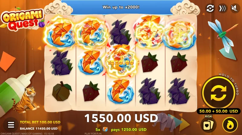 Origami Quest - 通常ゲームでの高額賞金